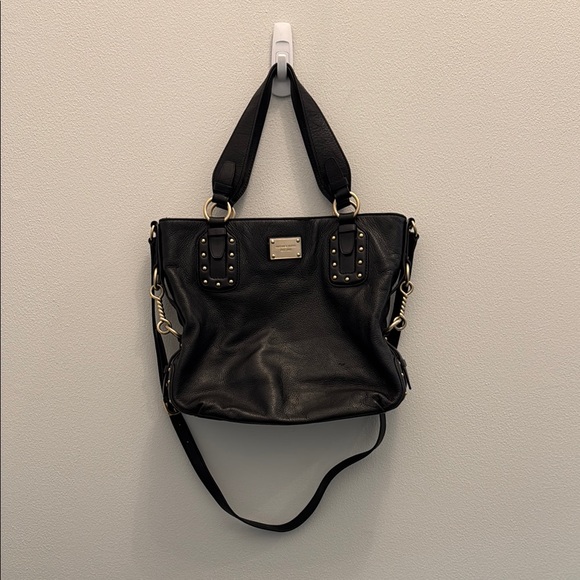 Michael Kors Black and Gold Leather Tote